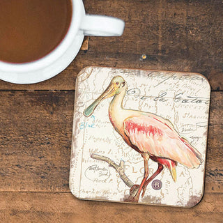 Bird Wooden Cork Coasters Gift Set of 4 by Nature Wonders - Nature Wildlife Decor - 8198624C-S4
