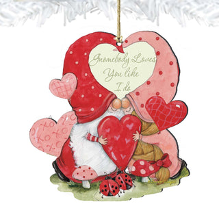 Valentine Gnome Wooden Ornaments by Susan Winget - Love Family and Kids Decor - 8471122-SW