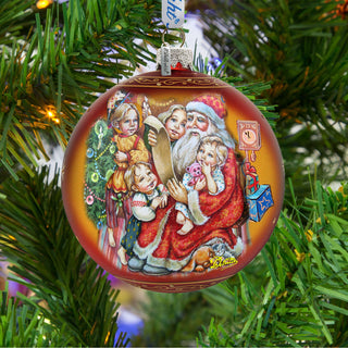 Santa Christmas List Glass Ornament by G. DeBrekht - 73370