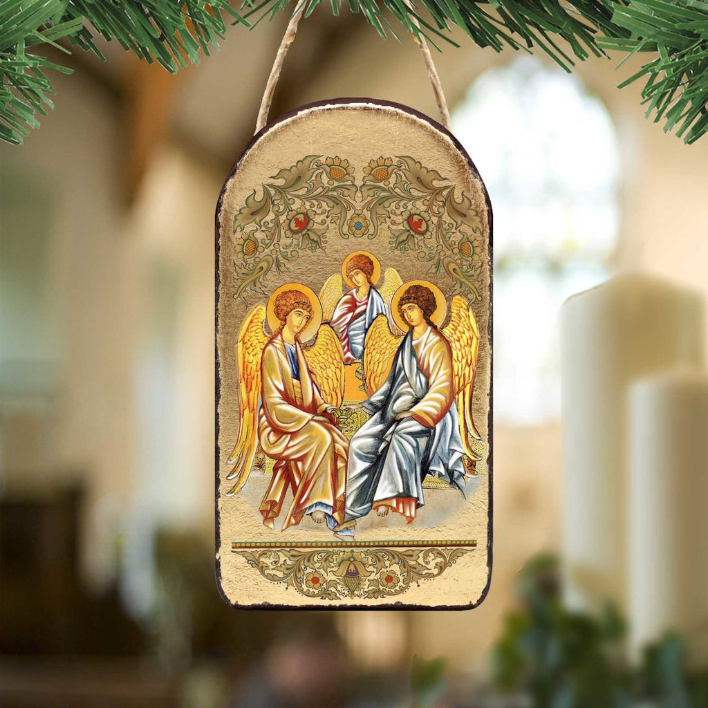 Testament Trinity Religious Orthodox Sacred Icon Ornament - Inspirational Icon Decor - 87015