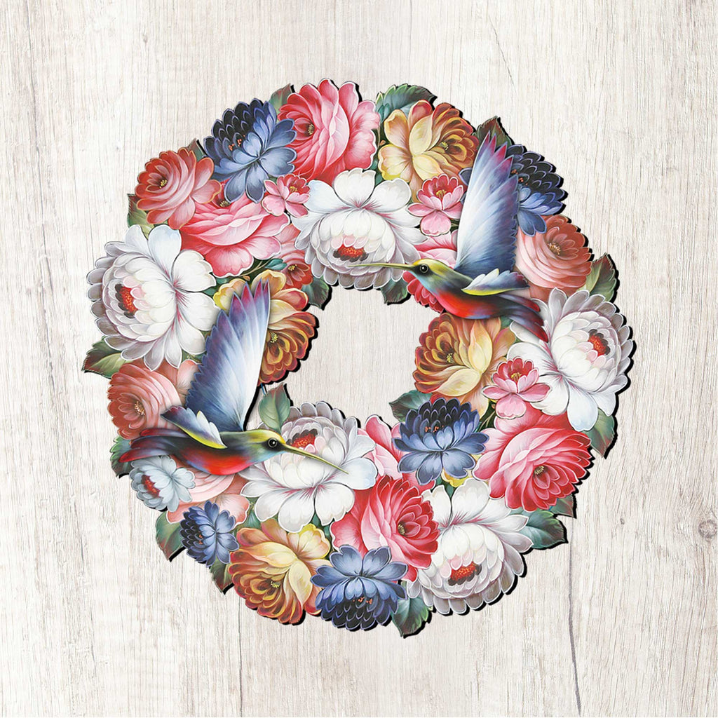 Birdy Floral Holiday Door Wreath by G. DeBrekht - Easter Spring Decor - 8185312H