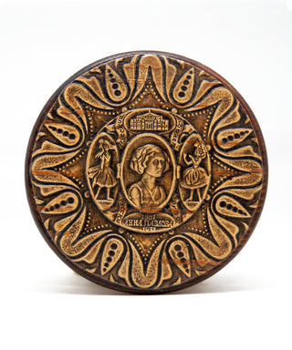 Limited Edition Ballet Wood Carved Birch Bark Jewelry Box 1.25