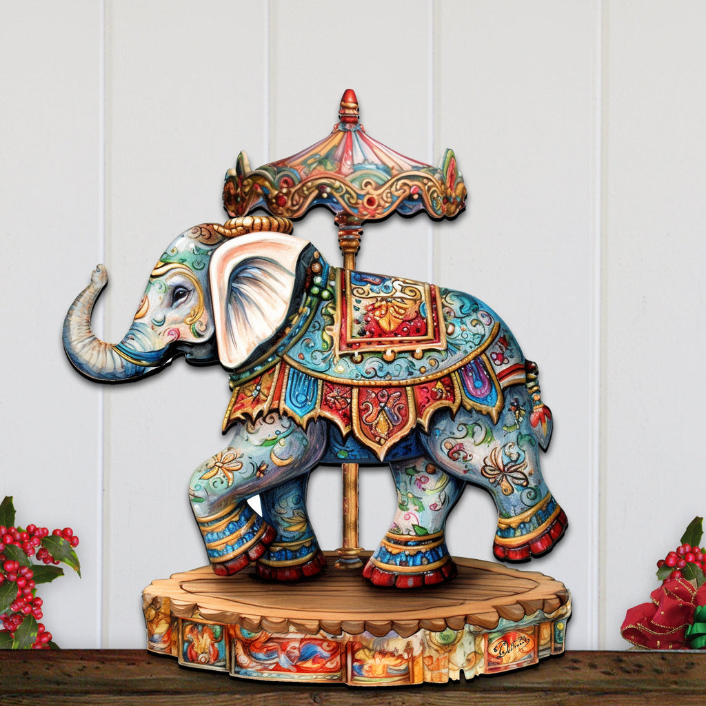 Carousel Elephant Holiday Door Decor by G. Debrekht - Christmas Decor - 8611029-2H