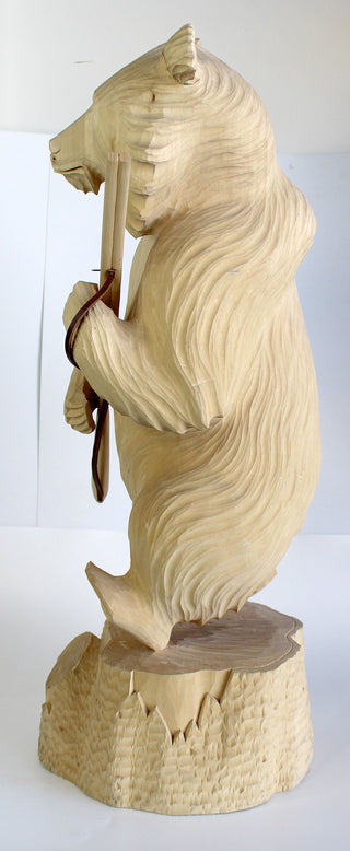 One-of-a-Kind Bear Hunter Wood Carved Figurine 25