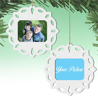 Snowflake Christmas Picture Frame Ornaments - Ornament for Photo by G.DeBrekht - Christmas Decor - 8141153PF