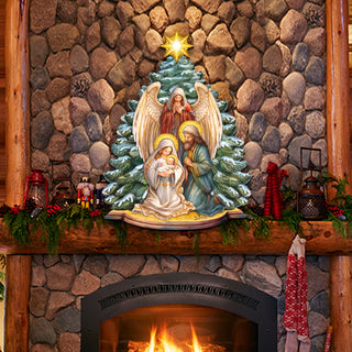 Holy Family Nativity Holiday Door Decor by G. Debrekht - Christmas Decor - 8611042H