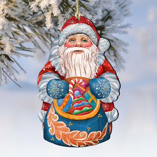 Birdie Santa Christmas Wooden Ornaments by G. DeBrekht - Christmas Santa Snowman Decor - 8117902