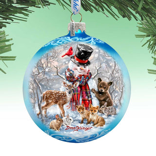 Frosty and His Forest Friends Glass Ornament Limited Edition by G. DeBrekht - Christmas Decor - 73908-DG