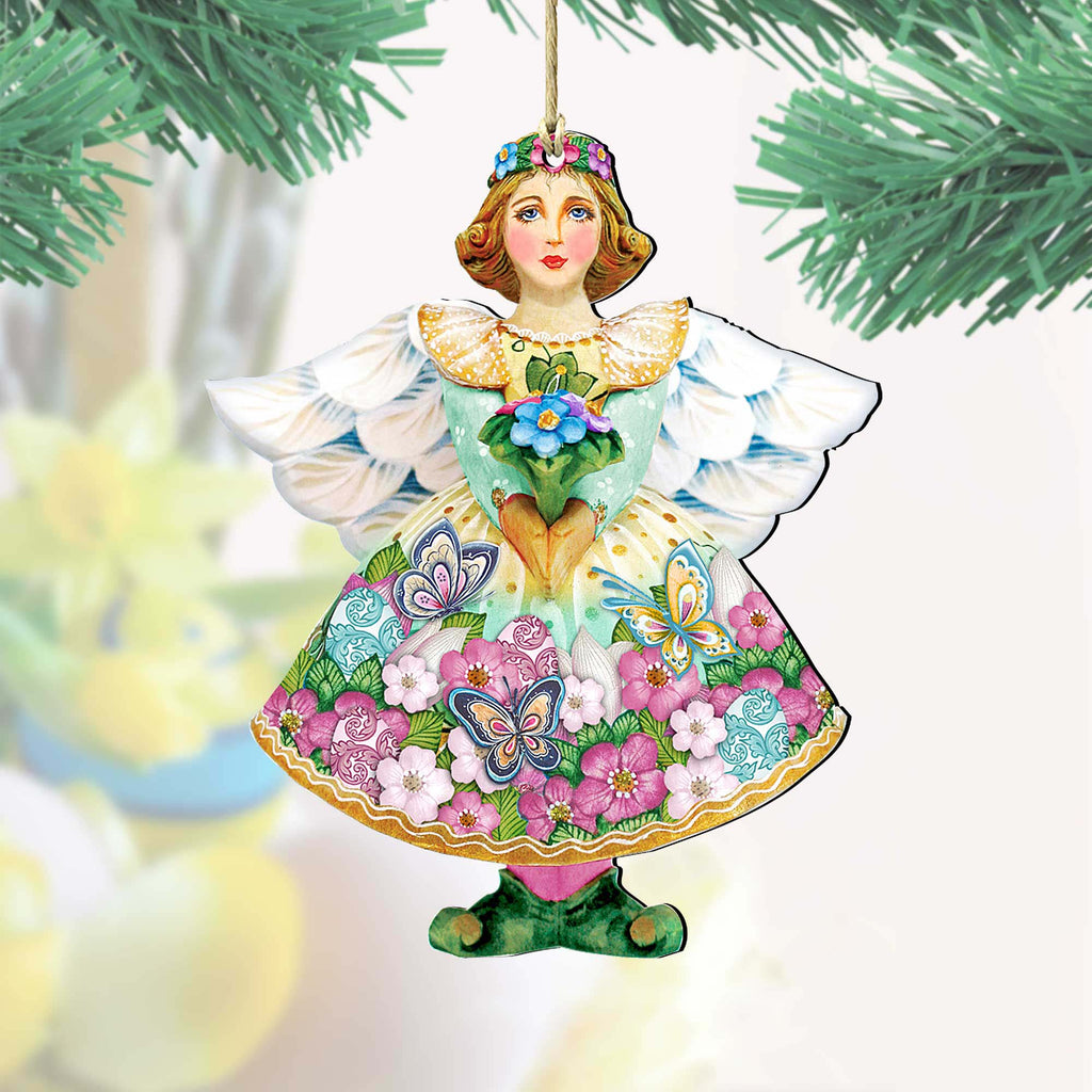 Spring Angel Wooden Ornaments by G. DeBrekht - Easter Spring Decor - 8157616