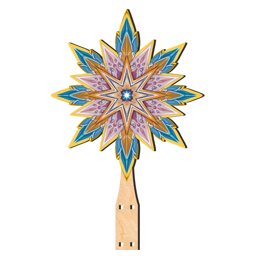 Born Under Bright Star Tree Topper Wooden Decor by G. Debrekht - Nativity Holiday Decor - 89503