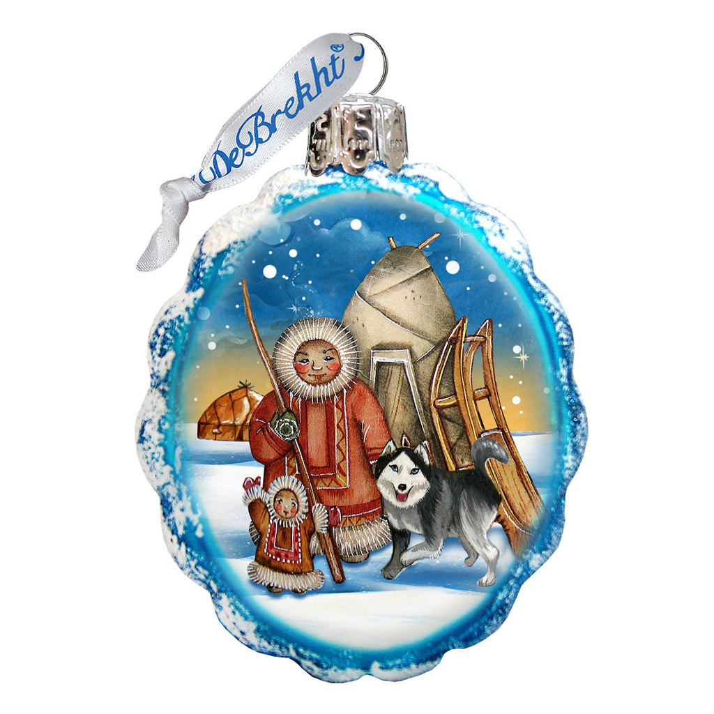 Eskimo Mercury Glass Ornament by G. DeBrekht - Wildlife Holiday Decor - 771051