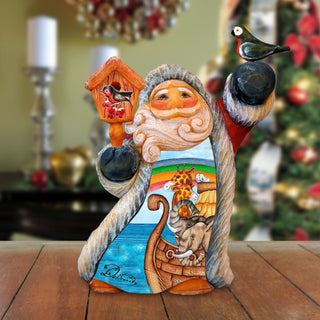 Tiny Tale Santa with Noah's Ark Christmas Figurine by G. DeBrekht - Christmas Santa Snowman Decor - 561621