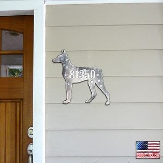 Dog Wooden Custom House Number Sign - Pets Dog and Cats Decor - Handcrafted Wooden Handcrafted Wooden Address Sign - MA98122S