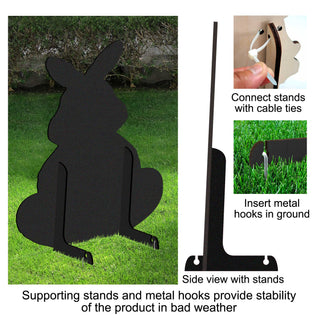 Bunny Drucker Family Easter Yard Sign by G. DeBrekht - Easter Spring Decor - 8154431F