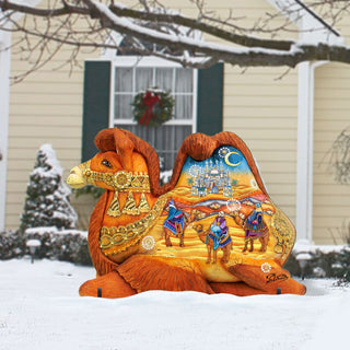 Three King Camel Nativity Outdoor Decor by G. DeBrekht - Nativity Holiday Decor - 8126519F