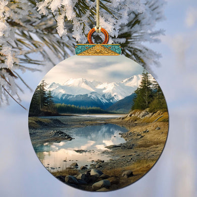 The Majesty of Alaskan Wilderness Wooden Ornaments by G.Debrekht - Wildlife Holiday Decor - 870074