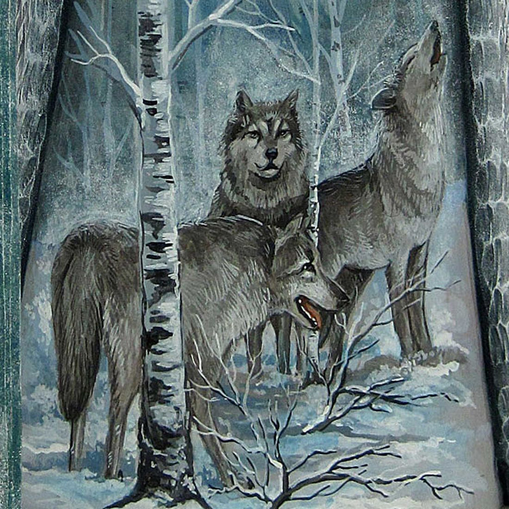 Signature Wolf Santa Hand-Painted WOODCARVED Masterpiece by G. DeBrekht - Wildlife Holiday Decor - 28217012 *** PRE-ORDER - Handmade Just for You! ***