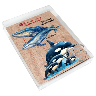 Alaskan Whale and Orca Eco Wood Ornaments Set of 2 by G. Debrekht - Wildlife Holiday Decor - 8091323S5