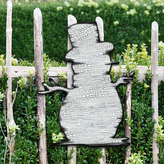 Rustic Happy Snowman Door Decor - Christmas Santa Snowman Decor - 8198801H