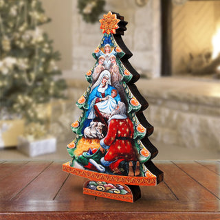 Adoration Decorated Tabletop Tree by G. Debrekht - Nativity Holiday Decor - 69951