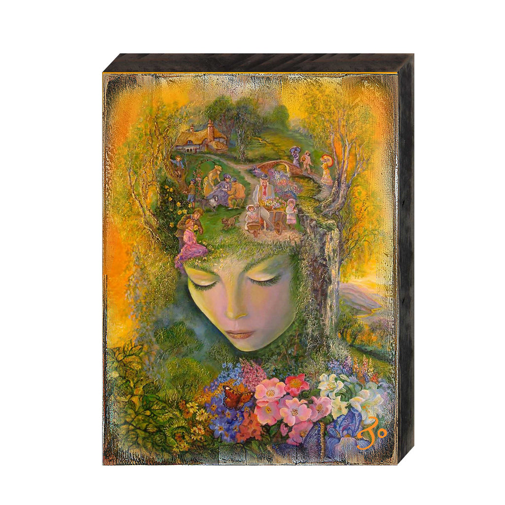 Head Gardener Fantasy Wooden Wall Art by Josephine Wall - Fantasy Decor - 852117-JW