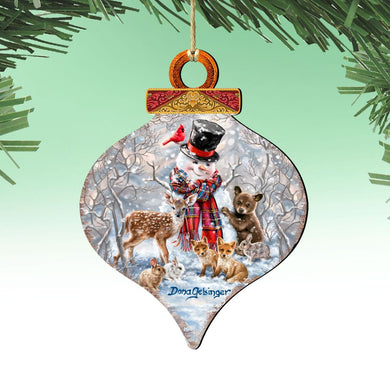 Forest Friends Wooden Ornaments by Gelsinger - Christmas Santa Snowman Decor - 8031155-DG