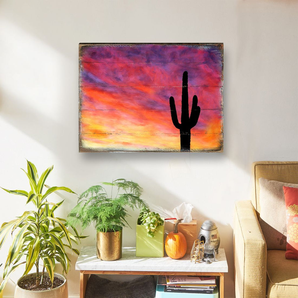 Cactus Art Wooden Wall Art by Nature Wonders - Nature Wildlife Decor - 95241B