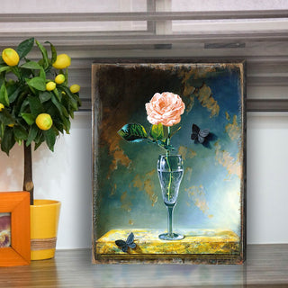 Ameya Rose Art Wooden Wall Art by Nature Wonders - Love Family Kids Decor - 95350B