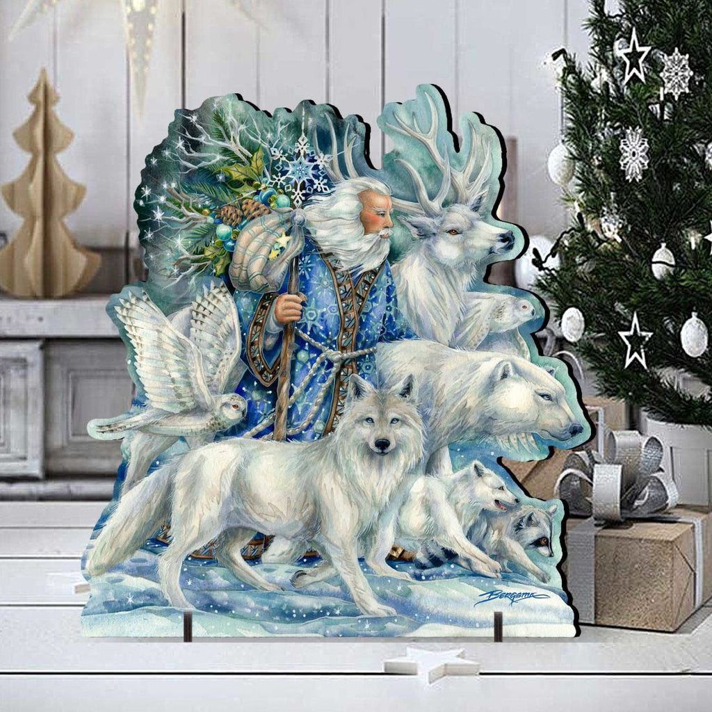 Cool Winds Father Winter Animals Wildlife Outdoor Decor by J. Bergsma - Wildlife Holiday Decor - 8591862F-JB