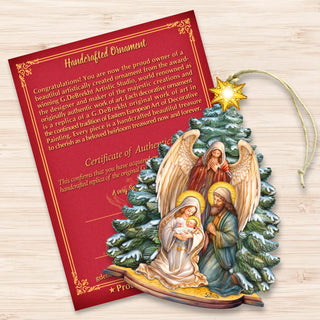 Holy Family Nativity Wooden Ornaments by G. DeBrekht Nativity Holiday Decor - 8611042