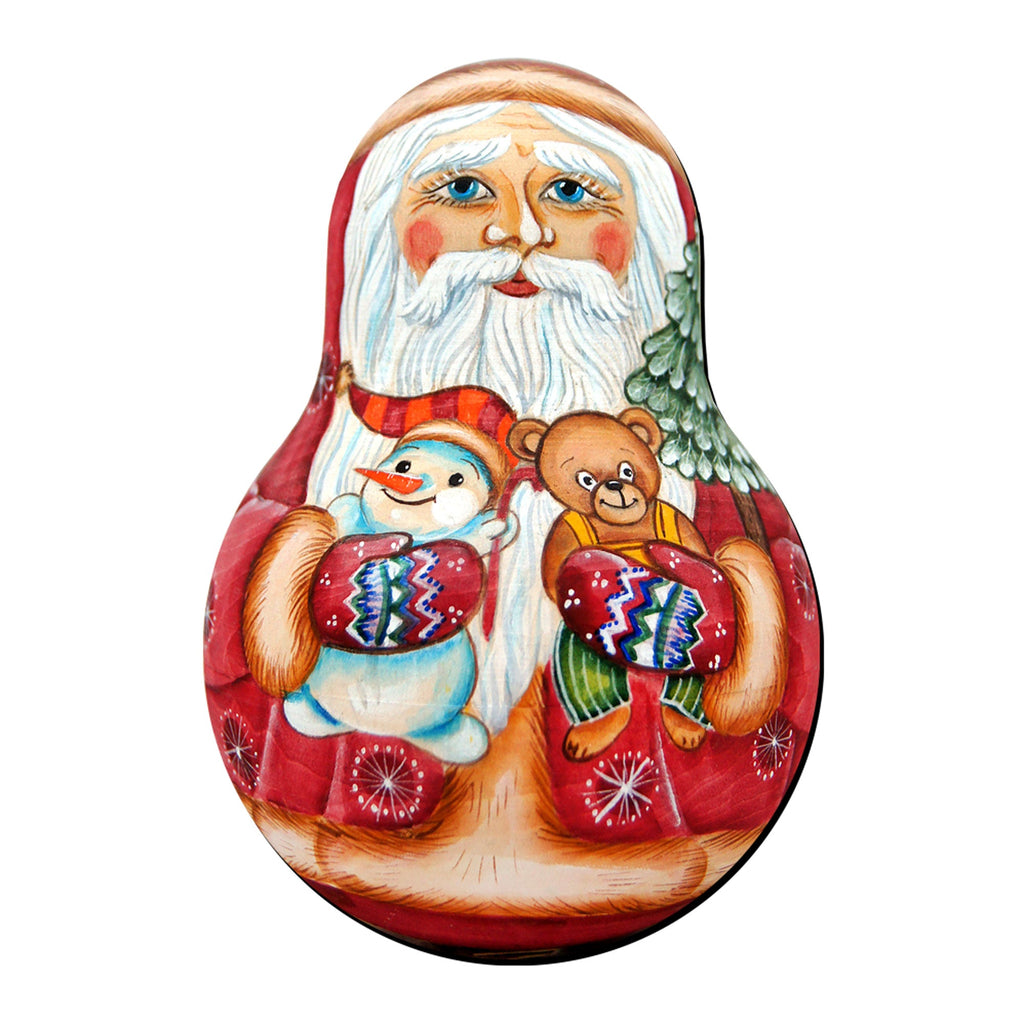 Santa Doll Christmas Door Decor by G. DeBrekht - Christmas Santa Snowman Decor - 8115011H