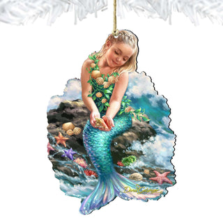 Princess of The Sea Wooden Ornaments by Gelsinger - Coastal Holiday Decor - 8141112-1611