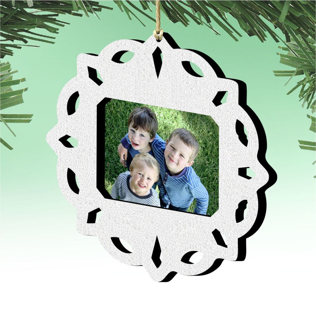Snowflake Christmas Picture Frame Ornaments - Ornament for Photo by G.DeBrekht - Christmas Decor - 8141153PF