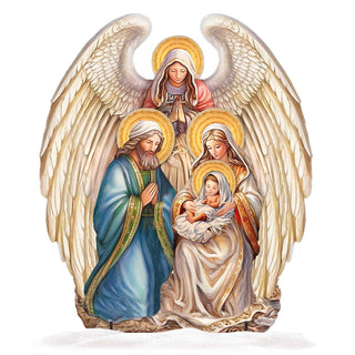 Nativity with Angel Outdoor Decor by G. Debrekht - Nativity Holiday Decor - 8611056F