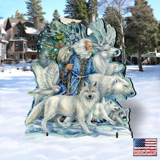 Cool Winds Father Winter Animals Wildlife Outdoor Decor by J. Bergsma - Wildlife Holiday Decor - 8591862F-JB