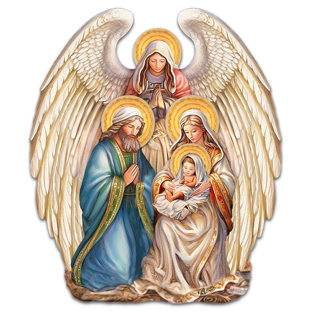 Nativity with Angel Holiday Door Decor by G. Debrekht - Christmas Decor - 8611056H