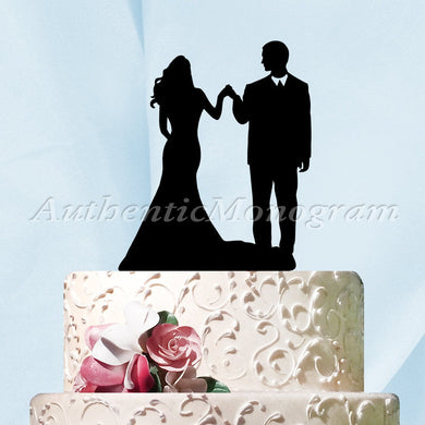 Wedding Cake Topper - Wedding Cake Topper Silhouette, Bride and Groom, Wedding decor, Wooden Cake Topper, Unpainted