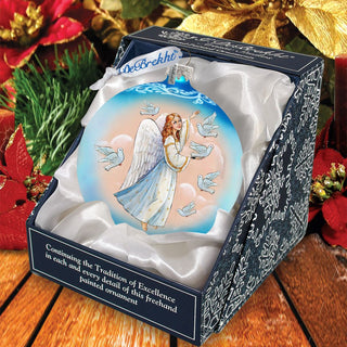 Serenity Angel Glass Ornament by G. DeBrekht - Nativity Holiday Decor - 73366