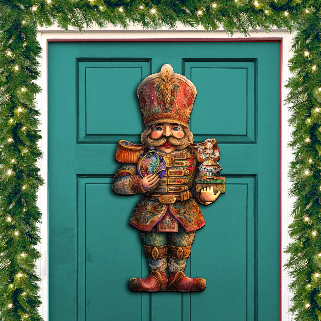 Charming Clara and Nutcracker Prince Holiday Door Decor by G. Debrekht - Christmas Decor - 8611059H