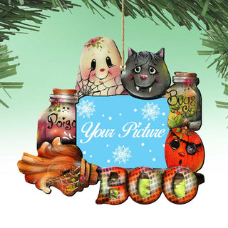 Brunhilda's Broom! Halloween Picture Frame Ornaments - Ornament for Photo - Thanksgiving Halloween Decor - 8457411PF