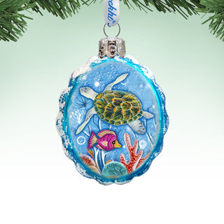 Turtle Mercury Glass Ornament by G. DeBrekht - Coastal Holiday Decor - 775479-2