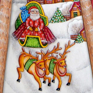 Santa with Goose Hand-Painted WOODCARVED Masterpiece by G. DeBrekht - Christmas Decor - 821811