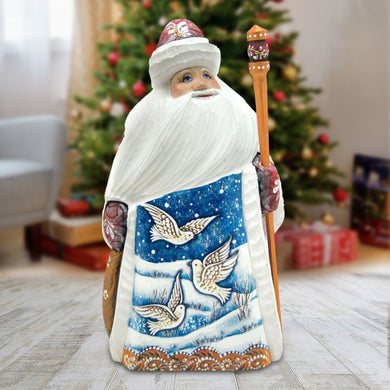 Dove Santa Hand-Painted WOODCARVED Masterpiece by G. DeBrekht - Wildlife Holiday Decor - 8214872