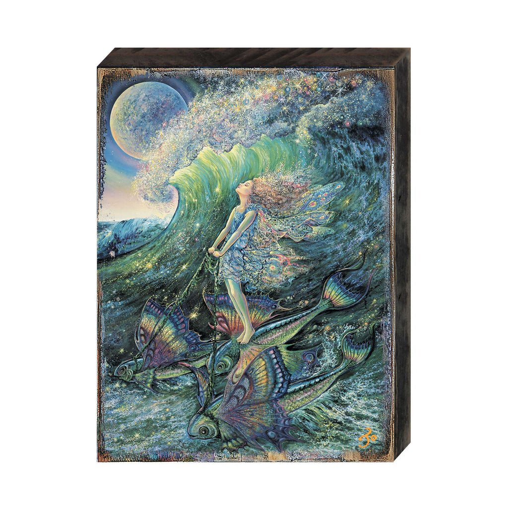 Surfers Dream Fantasy Wooden Wall Art by Josephine Wall - Fantasy Decor - 852152-JW