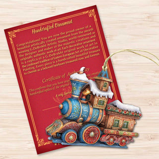 Christmas Train Wooden Ornaments Set of 3 by G. Debrekht - Christmas Decor - 8100198S3