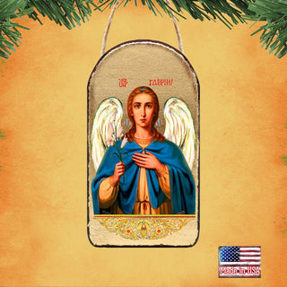 Saint Gabriel the Archangel Religious Christian Sacred Icon Ornament - Inspirational Icon Decor - 87040