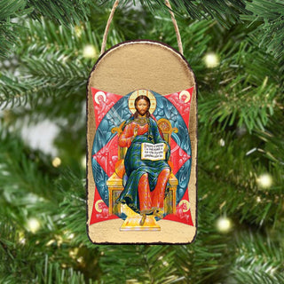 Jesus Religious Orthodox Sacred Icon Ornament - Inspirational Icon Decor - 87047