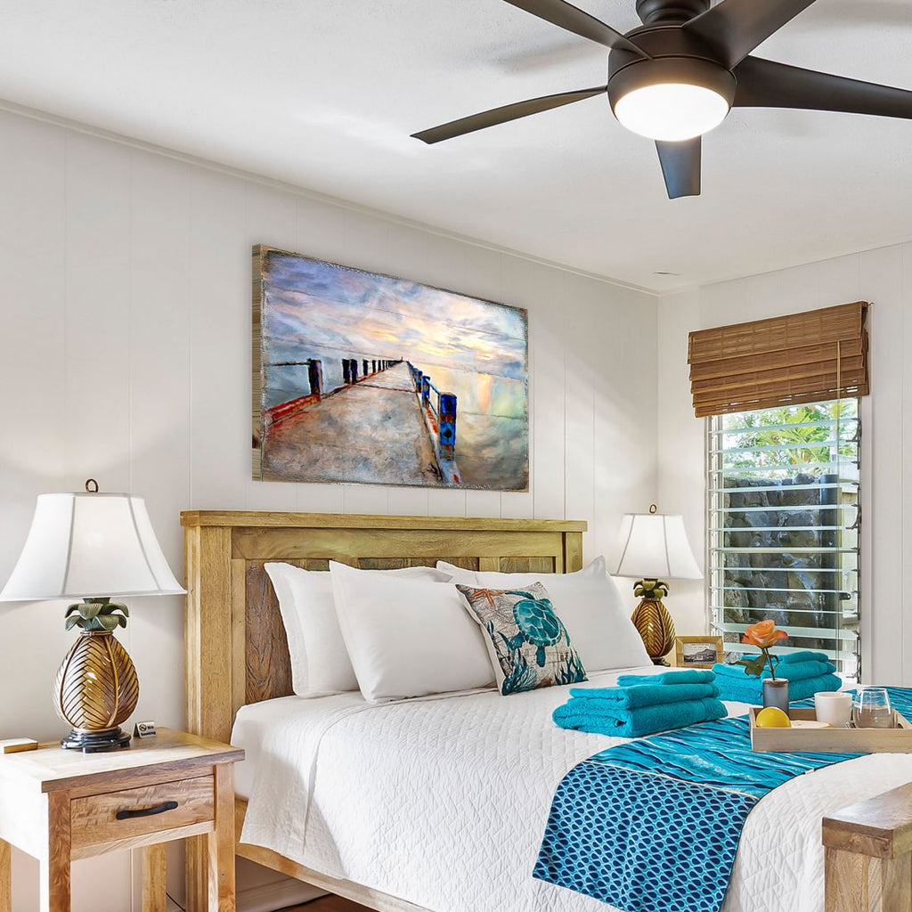 Soules Pier Wood Wooden Coastal Wall Art by Nature Wonders - Coastal Sea-Life Decor - 95273B