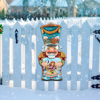 Old World Nutcracker Christmas Door Decor by G. DeBrekht - Christmas Santa Snowman Decor - 8116430H