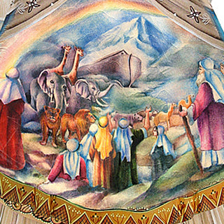 Noah's Ark Angel Santa Hand-Painted WOODCARVED Masterpiece by G. DeBrekht - Nativity Holiday Decor - 251733